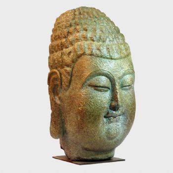黄铜雕塑佛头仿古做旧佛头佛首室内家居装饰品黄铜12KG办公室摆件,家庭摆件,手工摆件